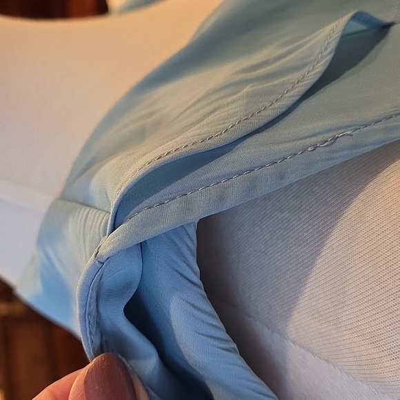 Elegant Blue Ruffle Maxi Dress - Picture 5 of 9